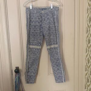 MOTHER blue and white printed Looker jeans size 26